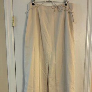 Liz Claiborne Vtg NWT Liz Sport Women's Cream Ivory Maxi Straight Skirt Size 16